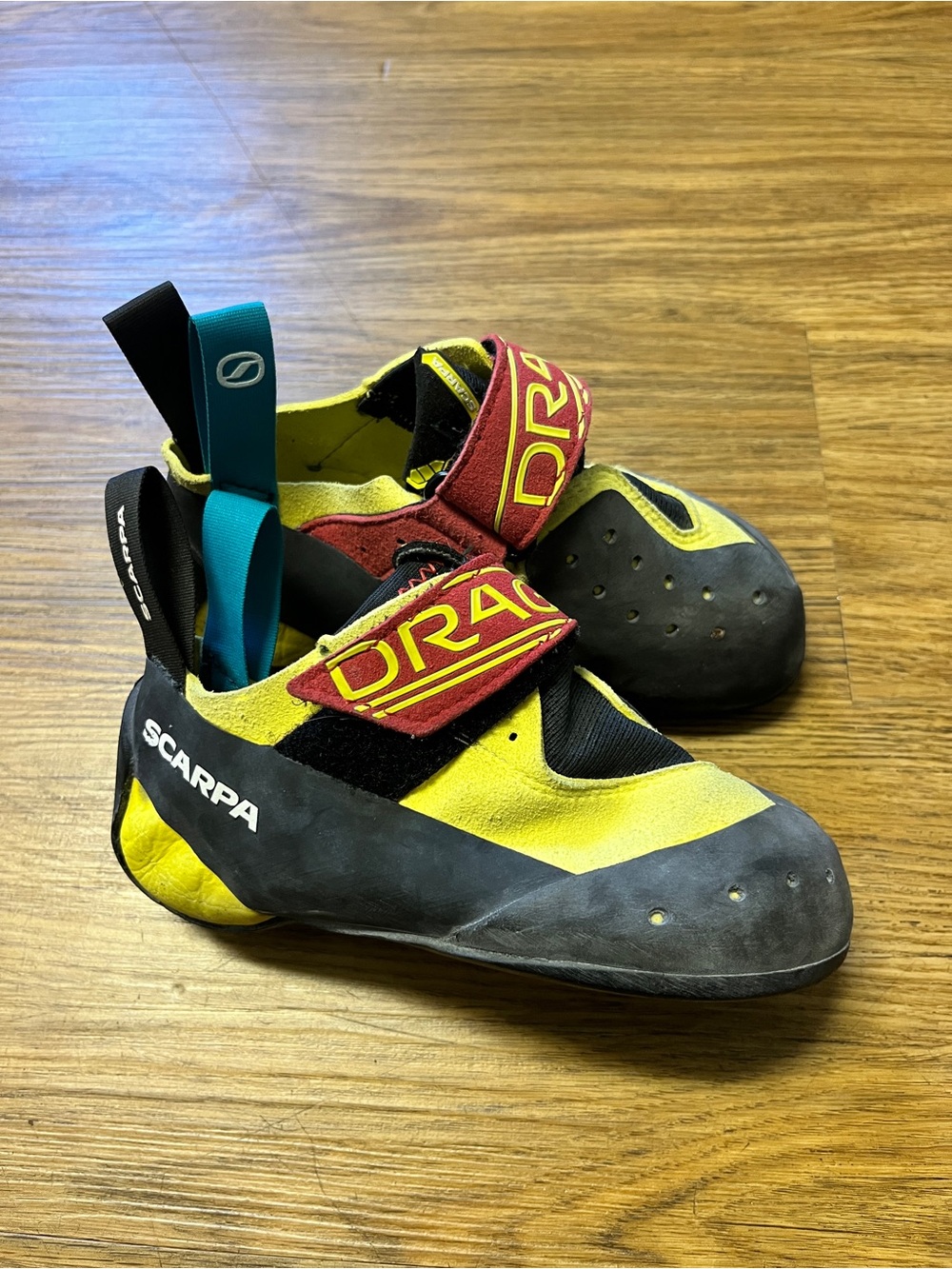 Scarpa Drago Kid Rock Climbing Shoes Bouldering Yellow Youth Size EU 33 US 1.5